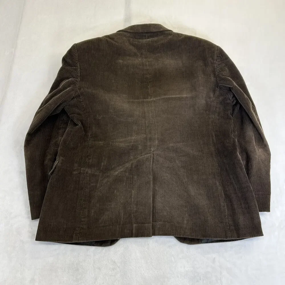 Hunt Valley Wide Whale Corduroy Sport Coat Men's 40R Dark Brown Jacket Blazer